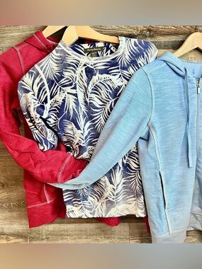 3 Bundle Tommy Bahama - 2 Aruba Full-zip Hoodie Sweatshirts & 1 Sweater